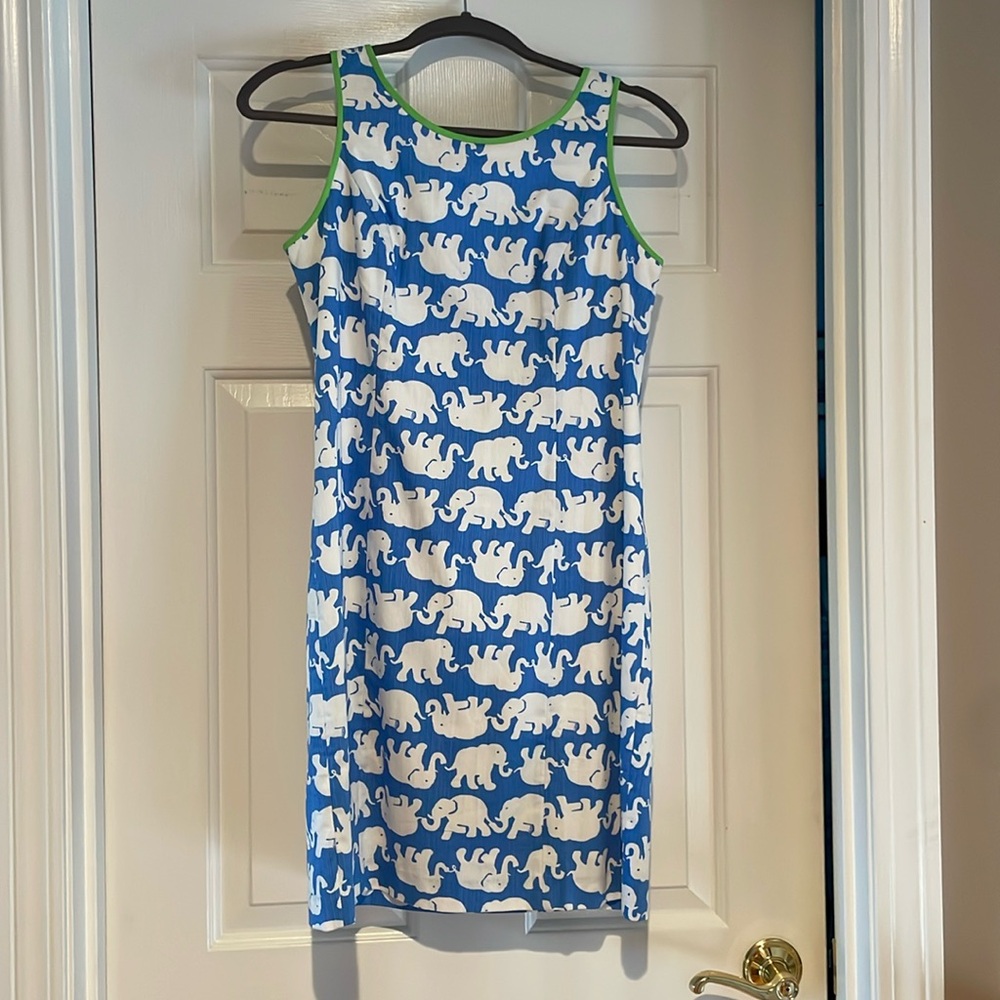 NWT Lilly Pulitzer Bay Blue Tusk in Middle Sun Dress. Size 2